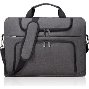 Grijze Messenger Laptoptas voor 17 inch / 17,3 inch Notebooks - Ideaal voor Werk, Universiteit en Business Reizen