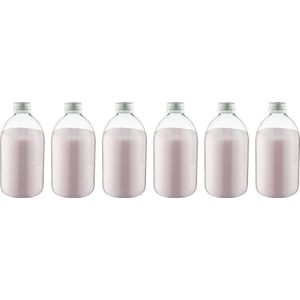 Scrubzout Rozen - 650 gram - Fles met aluminium dop - set van 6 stuks - Hydraterende Lichaamsscrub