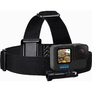 Hoofdbandhouder Headstrap - Universeel voor GoPro - Verstelbaar en Comfortabel - Eenvoudige Bevestiging - Duurzaam Nylon - Zwart