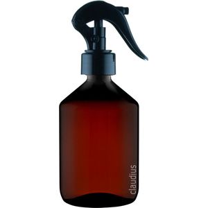 Lege Plastic Fles Apothekersfles 500 ml PET Amber bruin - met luxe verstuiverdop - set van 5 stuks - navulbaar - leeg