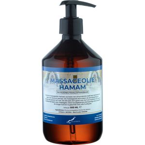 Massageolie Hamam 500 ml met pomp - 100% natuurlijk - biologisch en koud geperst