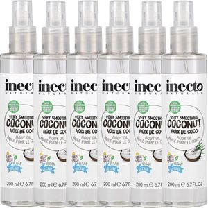 Inecto - Coconut Body Oil - 6 Pak - Hydraterend - Natuurlijk - Heerlijke Geur