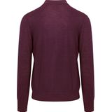 King Essentials The Robert Long Sleeve Poloshirt Merino Burgundy - Heren - Pullovers