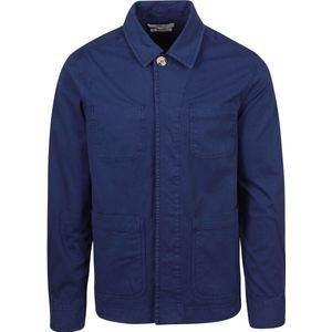 King Essentials The Benjamin Overshirt Royal Blau - Größe M
