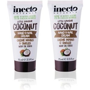Inecto – Coconut Hand & Nail Cream – 2 pak – Droge Handen – Natuurlijke Handcreme