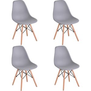 Beautiful Life®️ Eetkamerstoelen set van 4 - Eetkamer Stoelen - Grijs