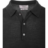 King Essentials The Robert Long Sleeve Poloshirt Merino Zwart - Heren - Pullovers