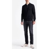 King Essentials The Robert Long Sleeve Poloshirt Merino Zwart - Heren - Pullovers