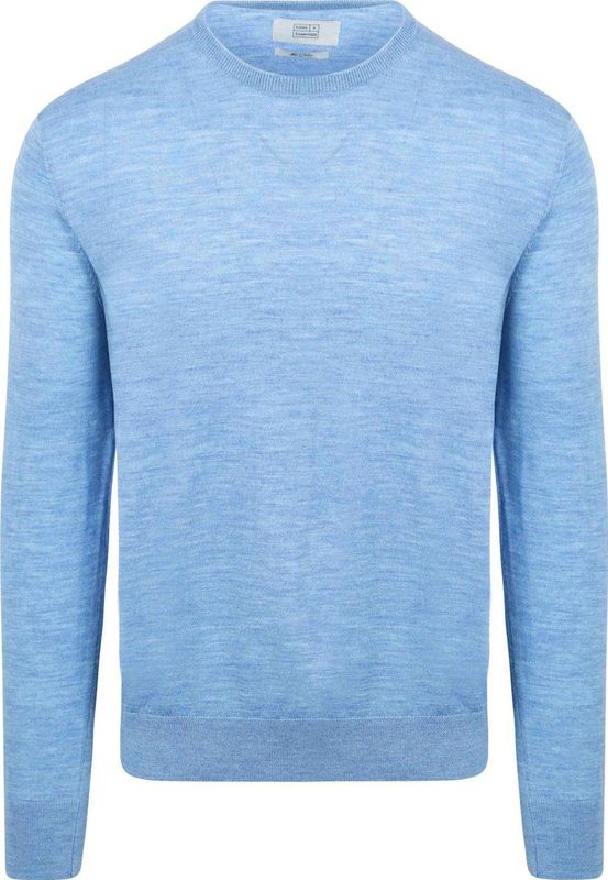 King Essentials - Pullover - Blauw - 100% Merinowol