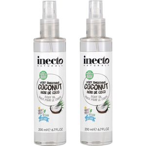 Inecto - Coconut Body Oil - 2 pak - Hydraterend - Natuurlijk - Heerlijke Geur