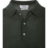 King Essentials The Robert Long Sleeve Poloshirt Merino Army Groen - Heren - Pullovers