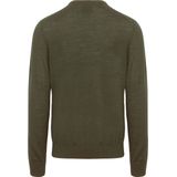 King Essentials The John Pullover Merino Army Groen - Heren - Pullovers