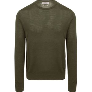 King Essentials The John Pullover Merino Army Groen - Heren - Pullovers