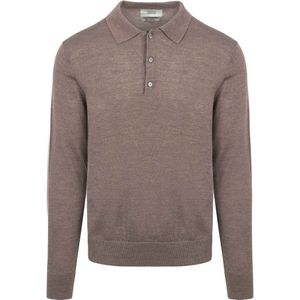King Essentials - The Robert - Poloshirt - Bruin - Long Sleeve - Heren