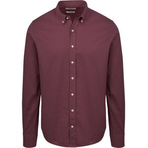 King Essentials The Tommy Overhemd Bordeaux - Maat S - Heren