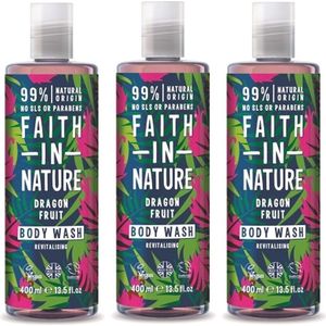 FAITH IN NATURE – Body Wash Dragon Fruit – 3 pak – Exotische geur - Natuurlijk