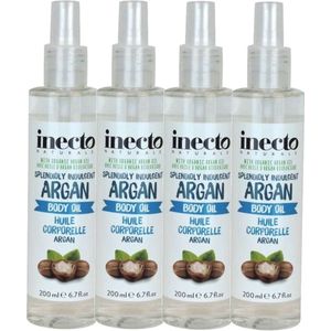 Inecto - Argan Body Oil - 4 pak - Natuurlijk - Hydraterend