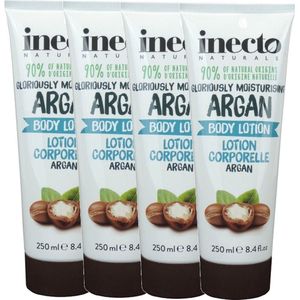 Inecto - Argan Body Lotion - 4 pak - Natuurlijk - Hydraterend