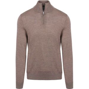 King Essentials - The Michael Half Zip Pull - Bruin - Merino