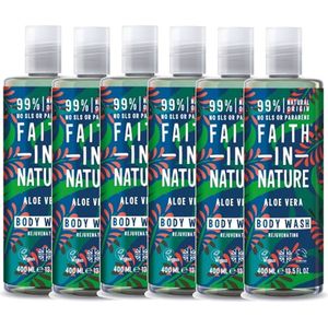FAITH IN NATURE - Body Wash Aloe Vera – 6 pak – Verfrissend - Natuurlijk - Voordeelverpakking