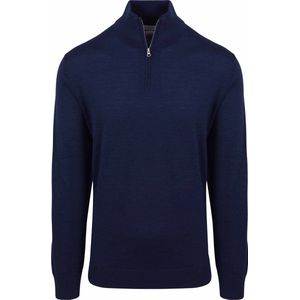 King Essentials The Michael Half Zip Pull Merino Navy - Heren - Pullovers