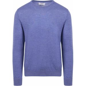 King Essentials The John Pullover Merino Mid Blauw - Heren - Pullovers