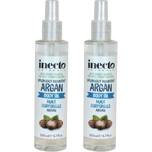 Inecto - Argan Body Oil - 2 pak - Natuurlijk - Hydraterend