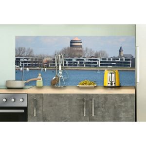 Bredene - Keuken achterwand behang - Waterafstotend - watertoren - spuikom - 120x50 cm - Keuken wanddecoratie