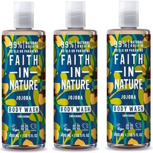 FAITH IN NATURE – Body Wash Jojoba – 3 pak – Voedend – Natuurlijk
