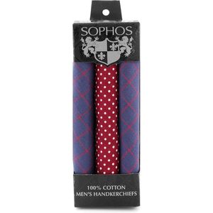 Herenzakdoeken - 3-Pack - 100% Katoen - 40x40 cm