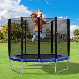 Polaza®️ Trampoline - Trampoline Met Veiligheidsnet -  Trampolines - Trampoline Met Net - Buiten Speelgoed - 140 cm - Blauw