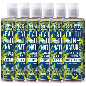 FAITH IN NATURE – Body Wash Seaweed & Citrus – 6 pak – Voordeelverpakking - Natuurlijk
