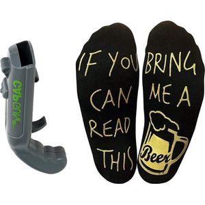 Grappige Sokken Bring me Beer en Bierdop Schieter - Bieropener - Cadeau Mannen - Geschenk Man - Valentijn - Vaderdag - Verjaardag