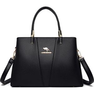 N3 Collecties PU Lederen Designer luxe handtassen draagtas dames-Zwart