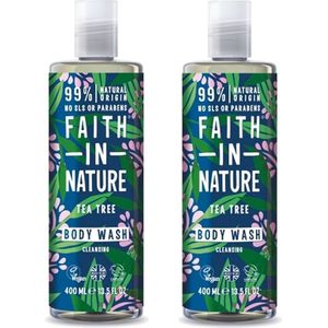 FAITH IN NATURE – Body Wash Tea Tree – 2 pak – Natuurlijk - Reinigend