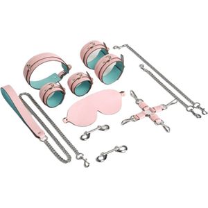 BDSM - Bondage set - Extreme - Sex Toys voor Koppels 8-delig - blauw & roze