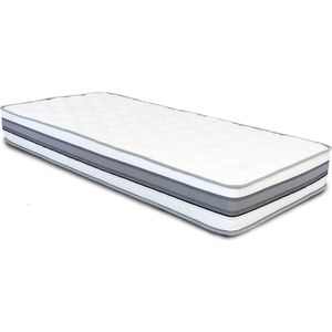 Matras 80x200x25cm koudschuim 7-zone pocketvering met luxe 3D bamboo tijk.