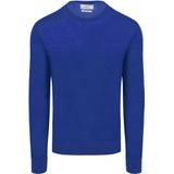 King Essentials The John Pullover Merino Royal Blauw - Heren - Pullovers