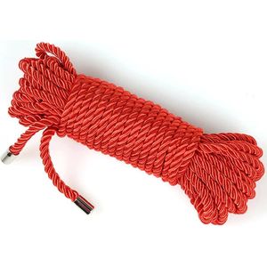 BDSM Bondage Touw - Satijn - 10 meter - Rood - Geschikt Voor Full Body Bondage - Erotiek