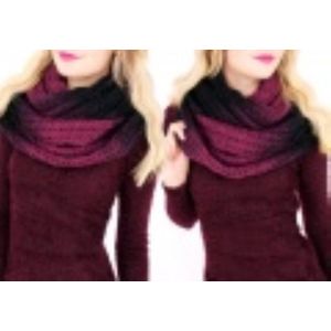 Colsjaal - Gebreide ronde sjaal - Warme kleuren
