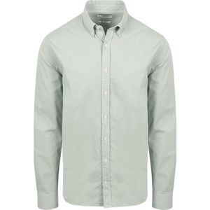 King Essentials - Overhemd - Olijfgroen - Regular-Fit - 100% Katoen