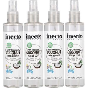 Inecto - Coconut Body Oil- 4 pak - Hydraterend - Natuurlijk - Heerlijke Geur