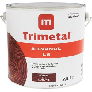 Trimetal Silvanol LS - Zijdeglans transparante 1-potsysteem beits - 731 Mahonie - 2,50 L