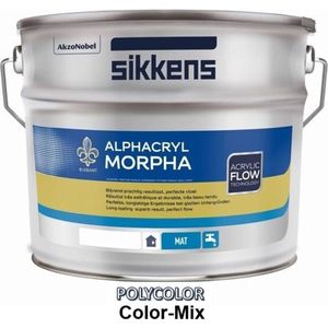 Sikkens Alphacryl Morpha - Afwasbare matte isolerende muurverf - RAL 9010 Puur Wit - 1 L