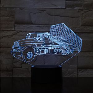 3D Led Lamp Met Gravering - RGB 7 Kleuren - Truck