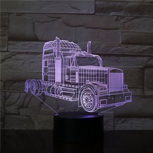 3D Led Lamp Met Gravering - RGB 7 Kleuren - Truck