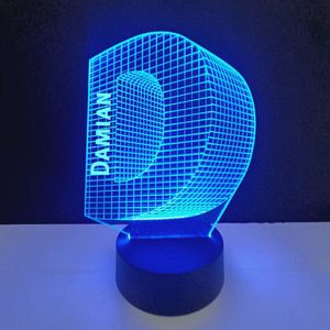 3D LED Lamp - Letter Met Naam - Damian