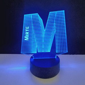 3D LED Lamp - Letter Met Naam - Mirte