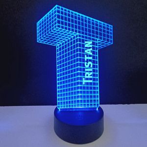3D LED Lamp - Letter Met Naam - Tristan