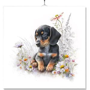 Tegel Met Opdruk | Verjaardag kado | Cadeau | Honden | Teckel